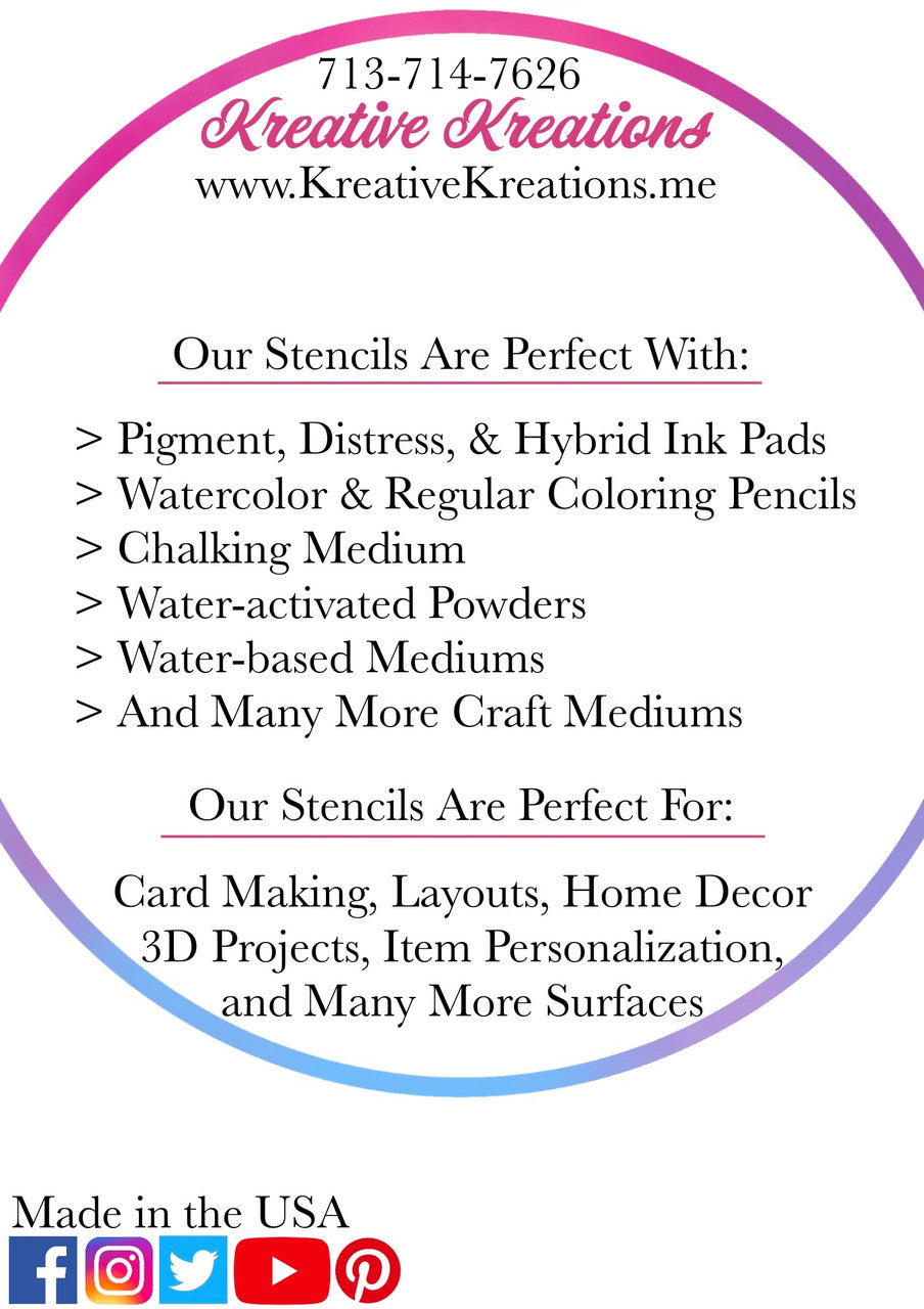 Oh herten 4" x 6" stencil + masker